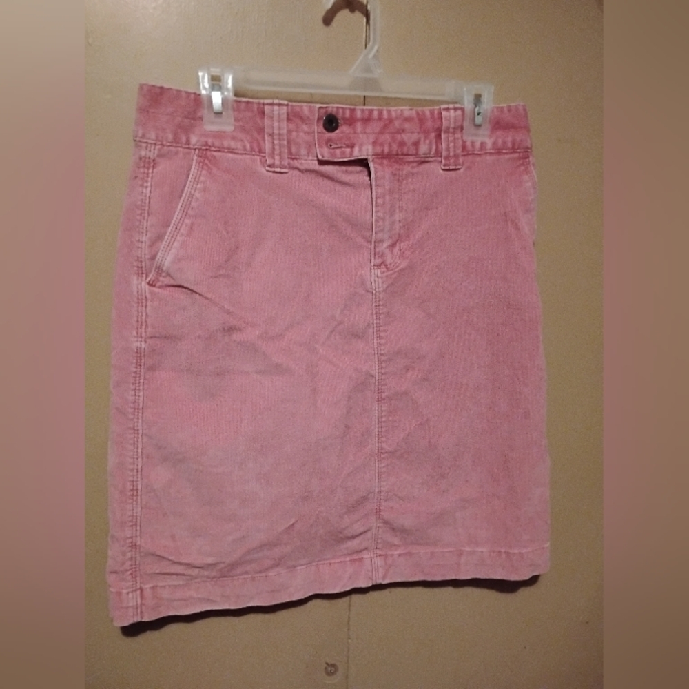 L.L. Bean Size 8 Pink Corduroy Skirt